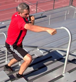 Stair Workout Throwing Punch